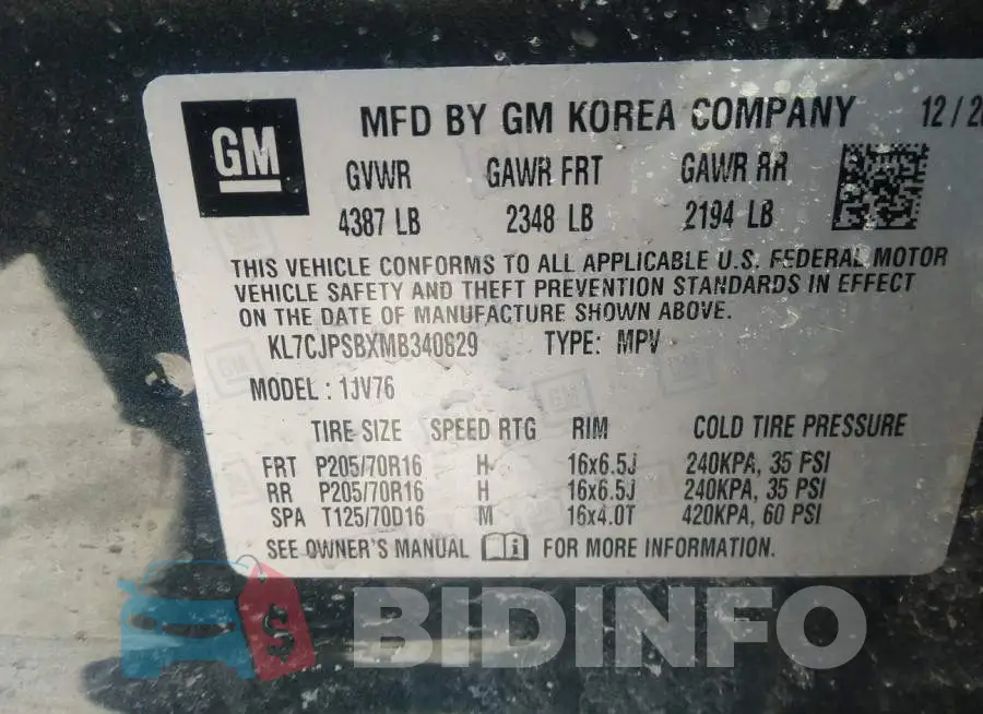 KL7CJPSBXMB340829 Photo# 9