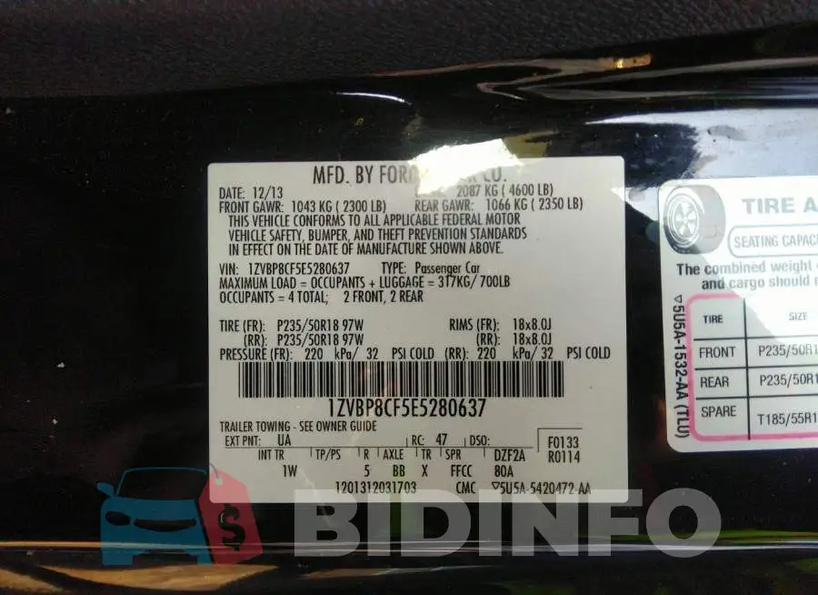 1ZVBP8CF5E5280637 Photo# 9