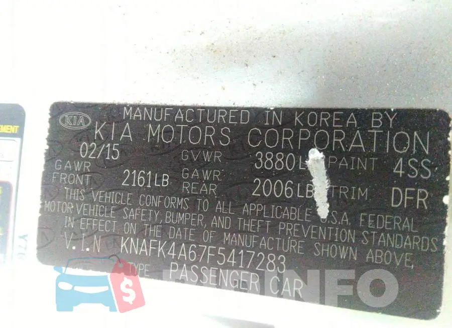 KNAFK4A67F5417283 Photo# 9
