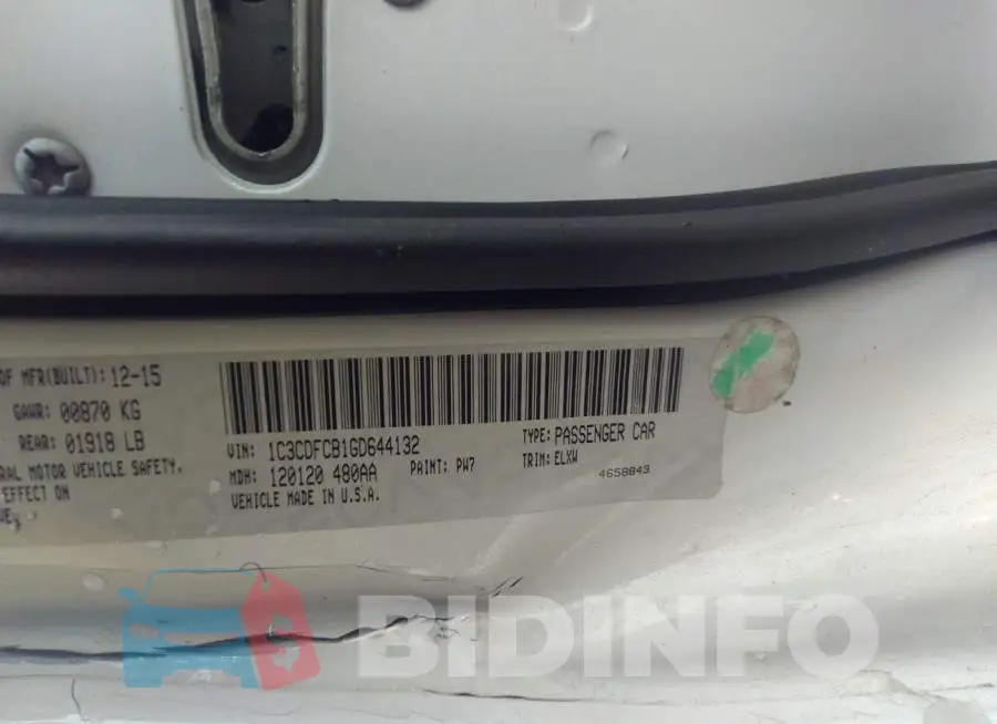1C3CDFCB1GD644132 Photo# 9