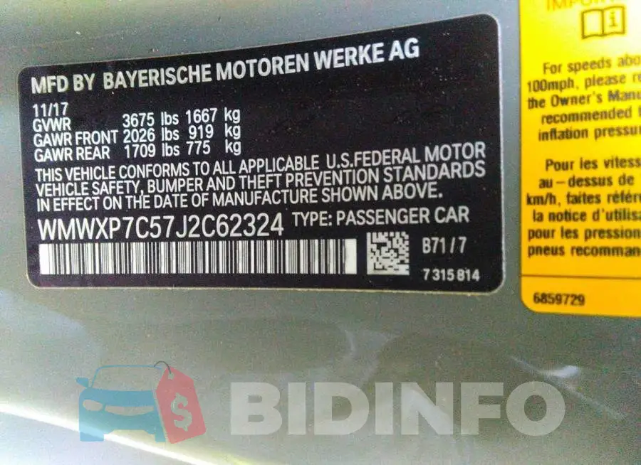 WMWXP7C57J2C62324 Photo# 9