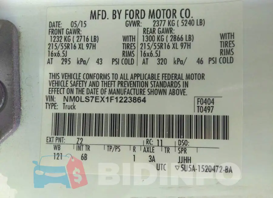 NM0LS7EX1F1223864 Photo# 9