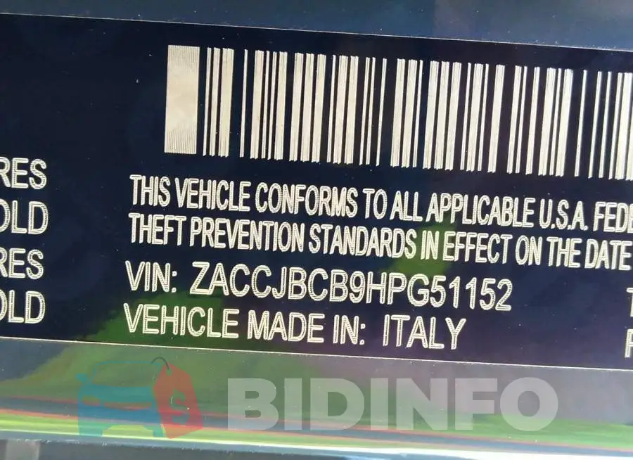 ZACCJBCB9HPG51152 Photo# 9