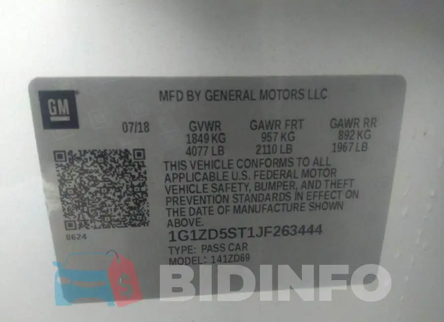 1G1ZD5ST1JF263444 Photo# 9