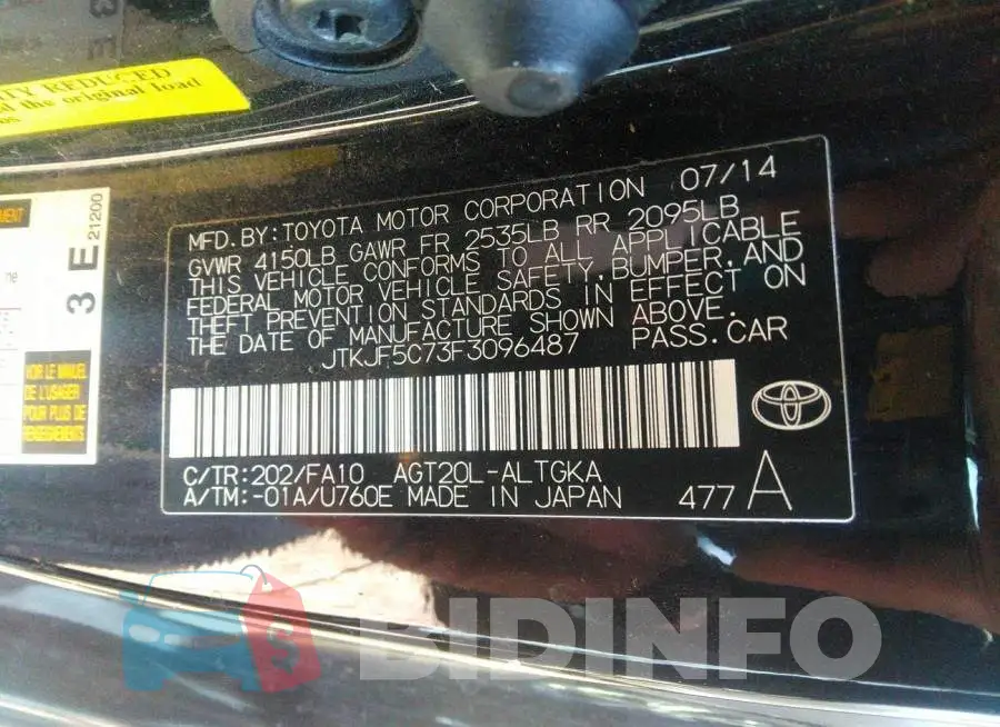 JTKJF5C73F3096487 Photo# 9