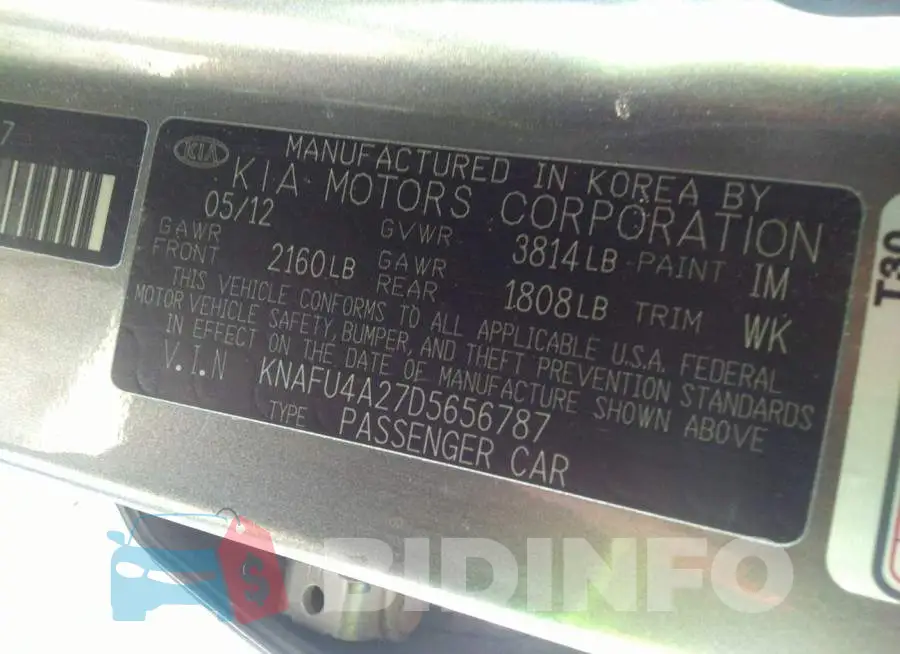 KNAFU4A27D5656787 Photo# 9