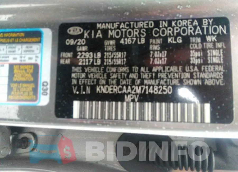KNDERCAA2M7148250 Photo# 9