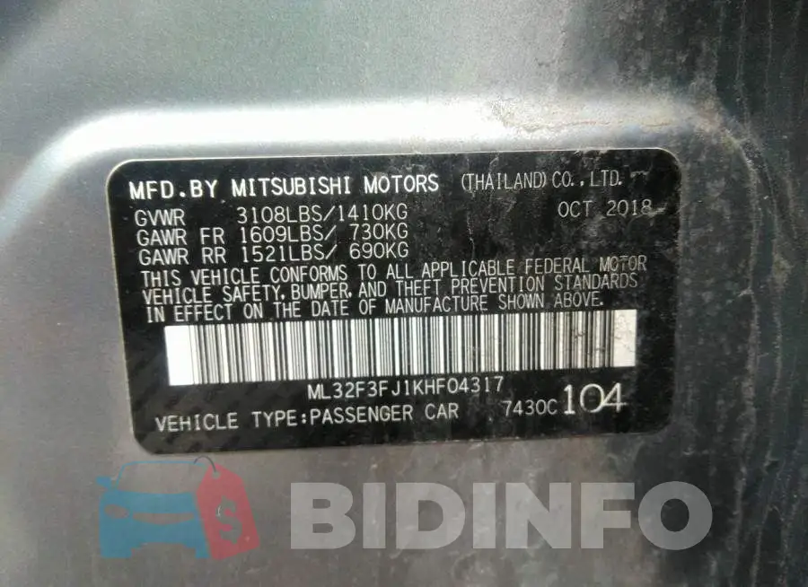 ML32F3FJ1KHF04317 Photo# 9