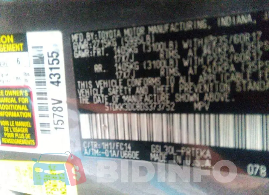 5TDKK3DC8DS373752 Photo# 9
