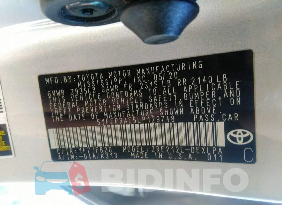 5YFEPRAE5LP129748 Photo# 9