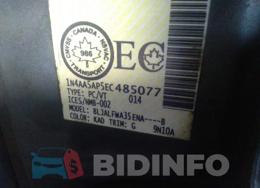 1N4AA5AP5EC485077 Photo# 9
