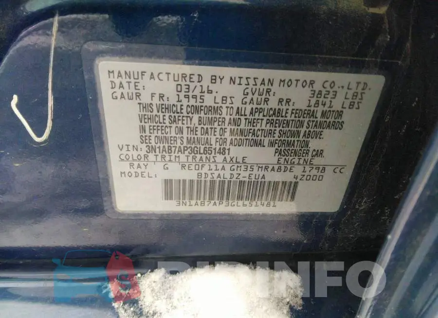 3N1AB7AP3GL651481 Photo# 9