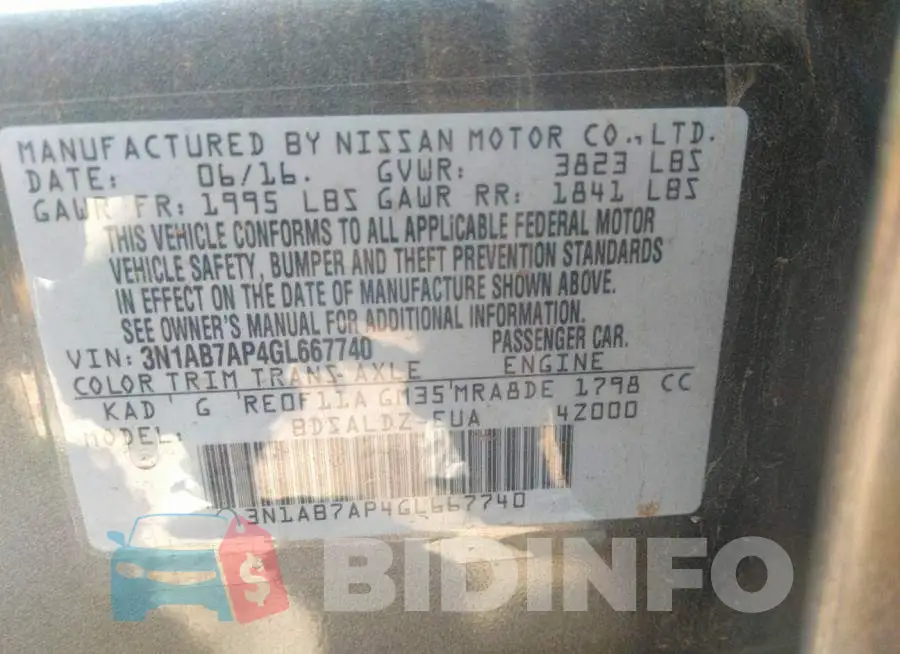 3N1AB7AP4GL667740 Photo# 9
