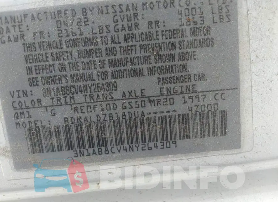 3N1AB8CV4NY264309 Photo# 9