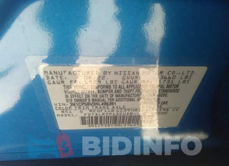 3N1CP5BV3NL496391 Photo# 9