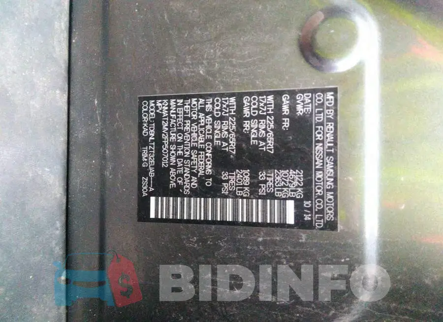 KNMAT2MV2FP507012 Photo# 9