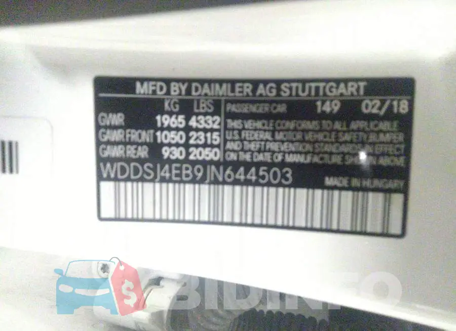 WDDSJ4EB9JN644503 Photo# 9