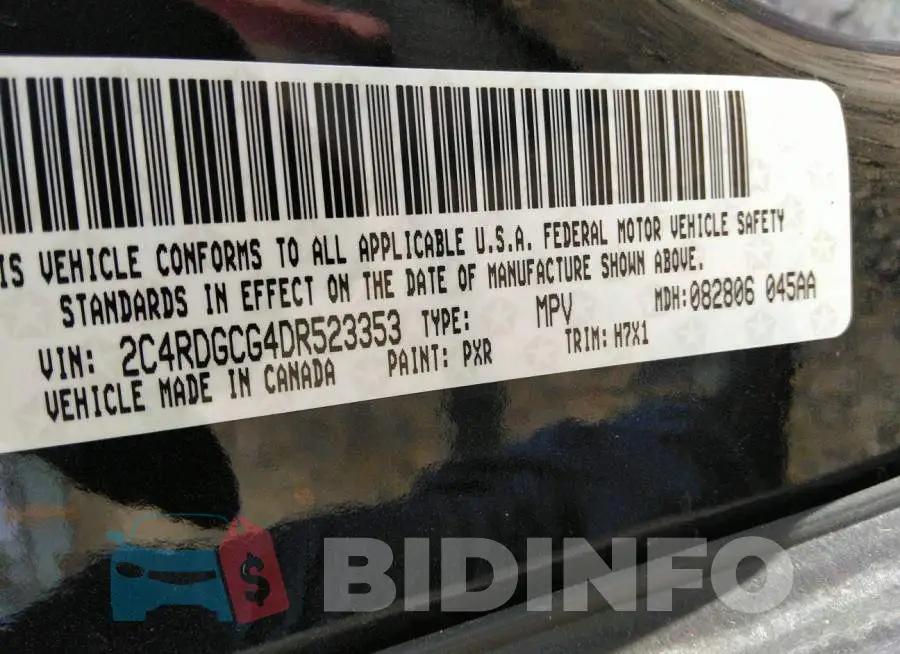 2C4RDGCG4DR523353 Photo# 9