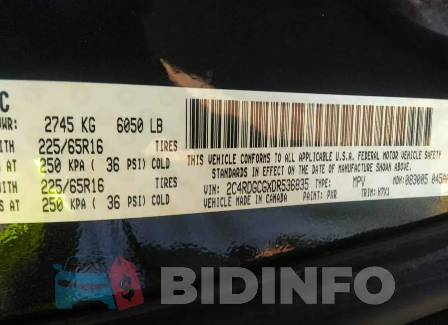 2C4RDGCGXDR536835 Photo# 9