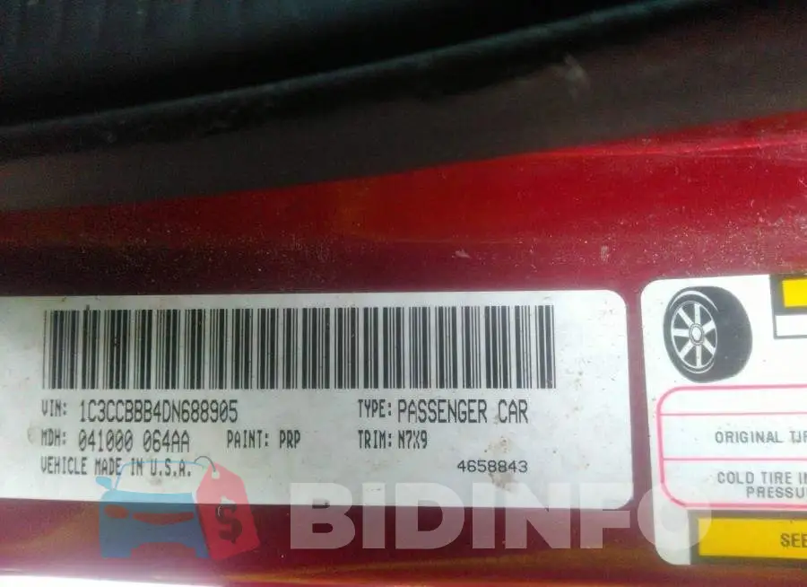 1C3CCBBB4DN688905 Photo# 9