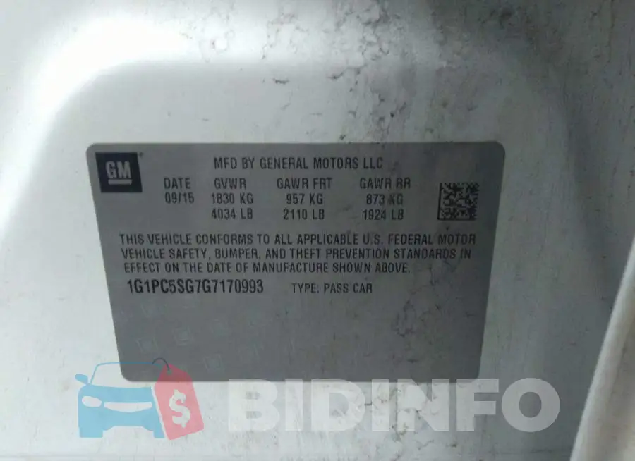 1G1PC5SG7G7170993 Photo# 9