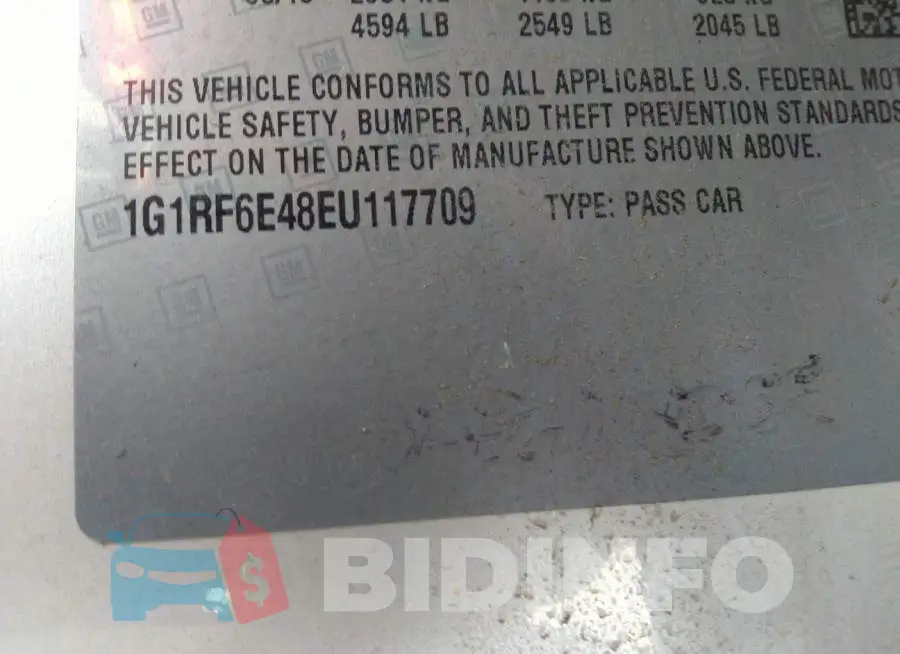 1G1RF6E48EU117709 Photo# 9