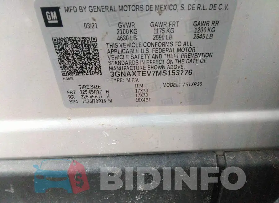 3GNAXTEV7MS153776 Photo# 9