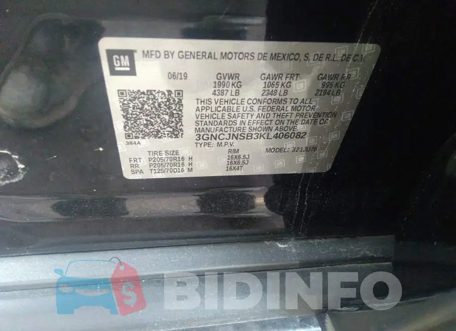 3GNCJNSB3KL406082 Photo# 9
