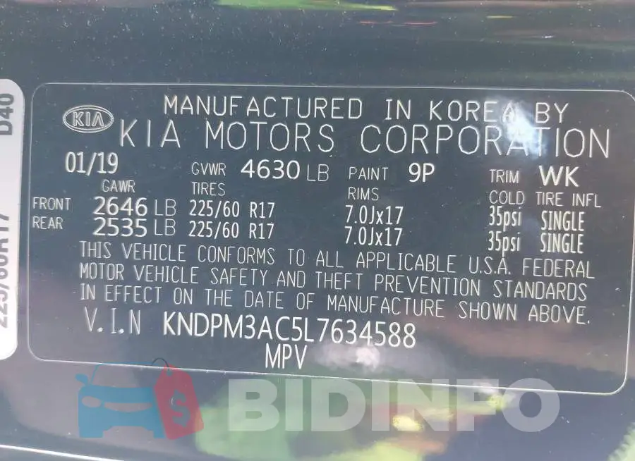 KNDPM3AC5L7634588 Photo# 9