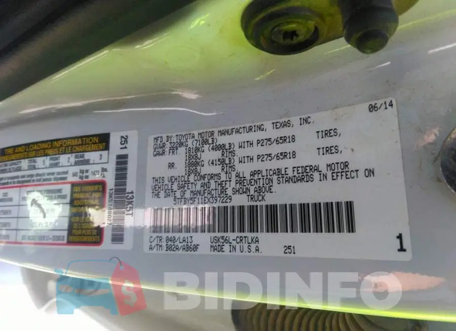 5TFBY5F11EX397229 Photo# 9