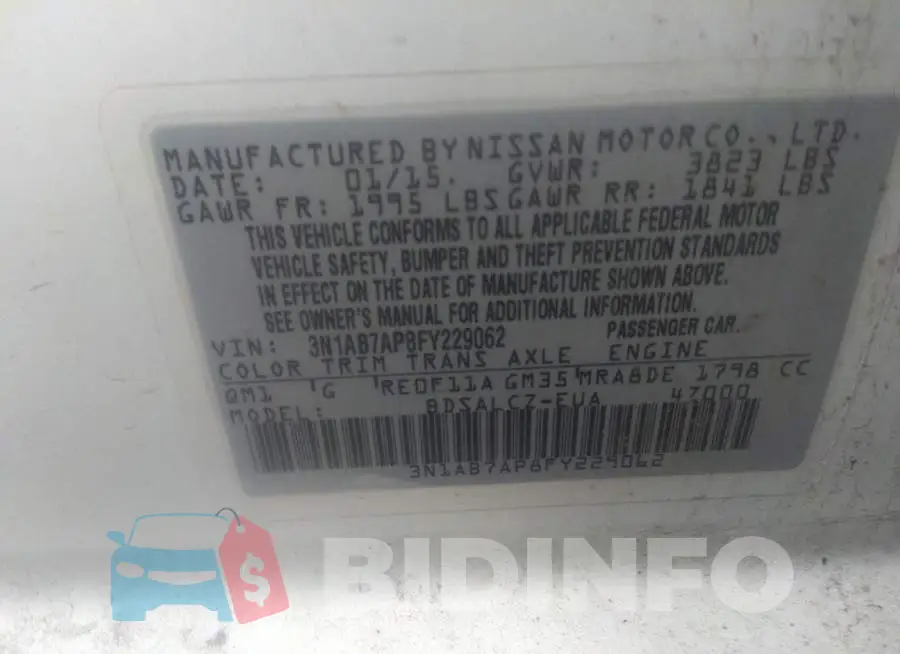 3N1AB7AP8FY229062 Photo# 9