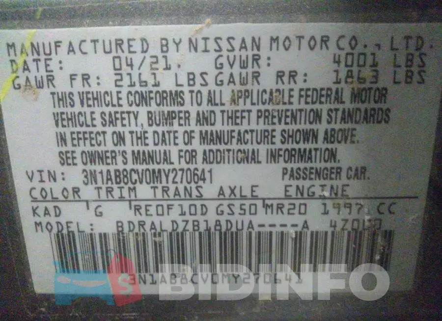 3N1AB8CV0MY270641 Photo# 9
