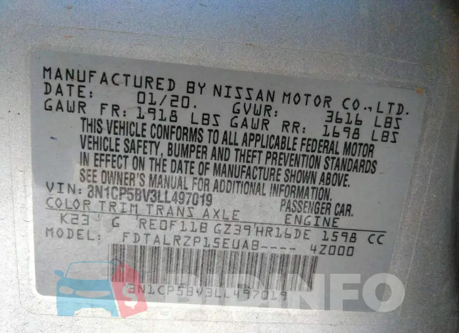 3N1CP5BV3LL497019 Photo# 9