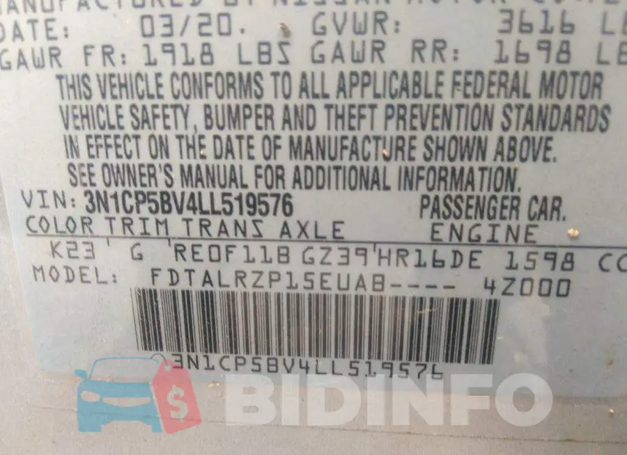 3N1CP5BV4LL519576 Photo# 9