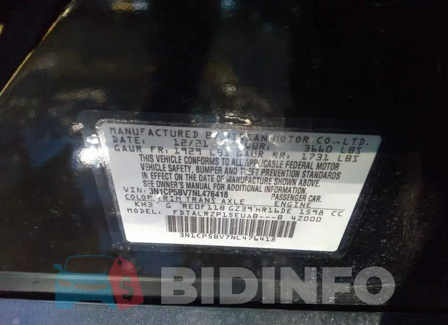 3N1CP5BV7NL476418 Photo# 9