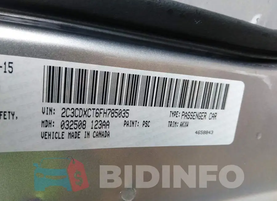 2C3CDXCT6FH785035 Photo# 9
