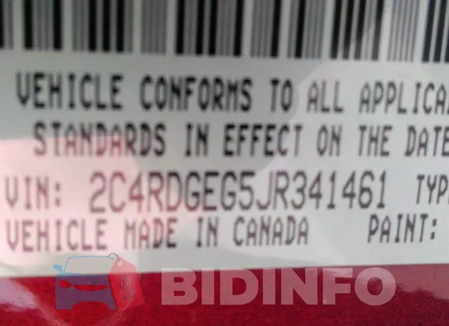 2C4RDGEG5JR341461 Photo# 9