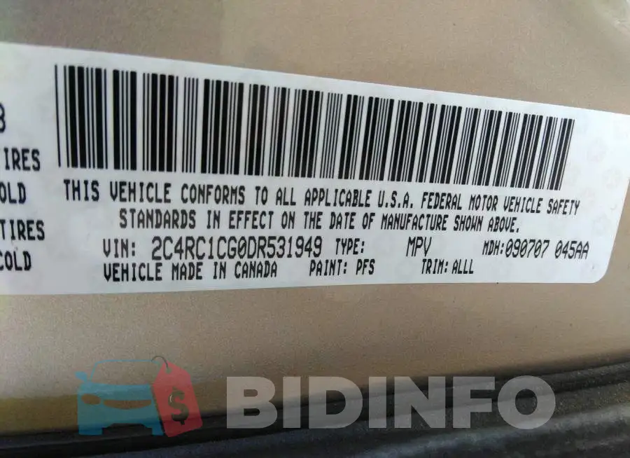 2C4RC1CG0DR531949 Photo# 9