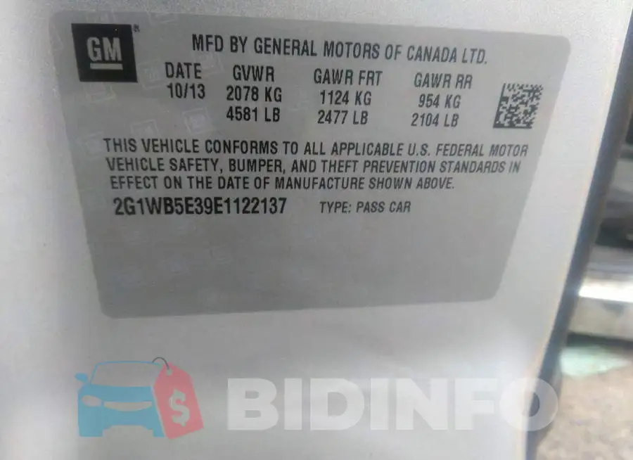 2G1WB5E39E1122137 Photo# 9