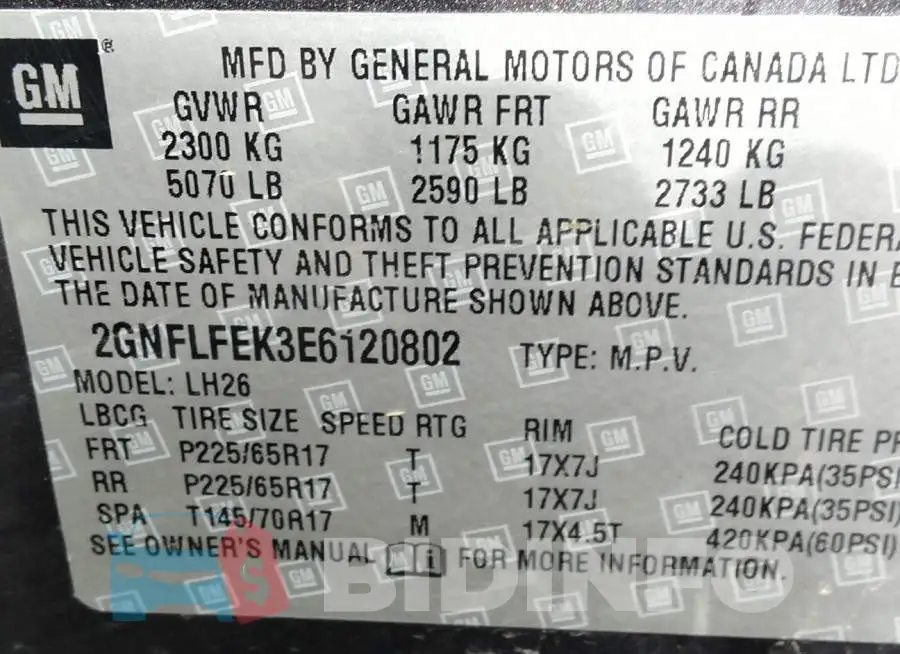 2GNFLFEK3E6120802 Photo# 9