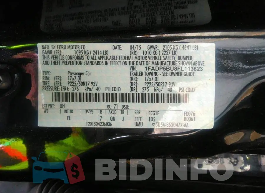 1FADP5BU8FL113623 Photo# 9