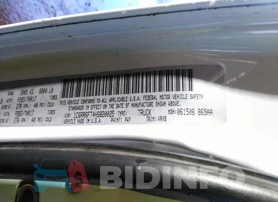 1C6RR6FT4HS820025 Photo# 9