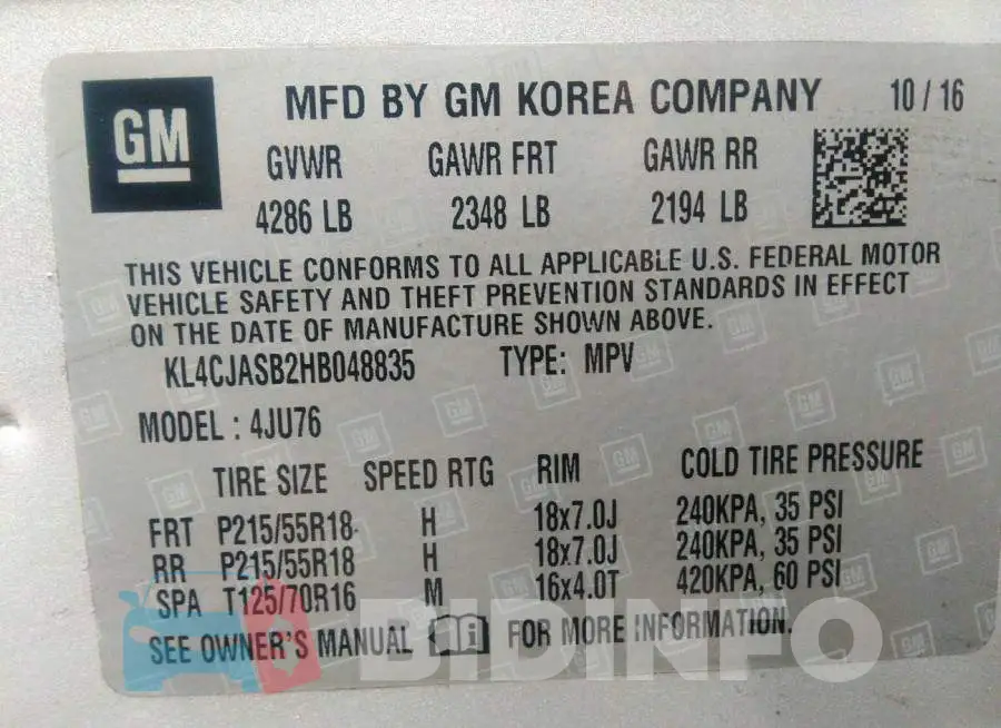 KL4CJASB2HB048835 Photo# 9