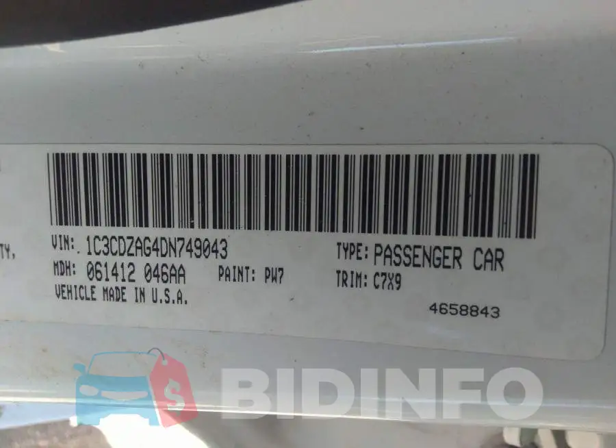 1C3CDZAG4DN749043 Photo# 9