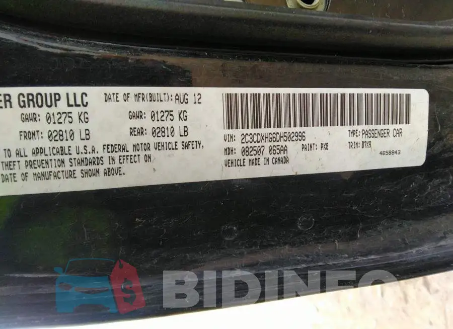 2C3CDXHG6DH502996 Photo# 9