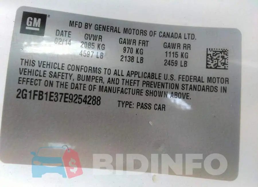 2G1FB1E37E9254288 Photo# 9