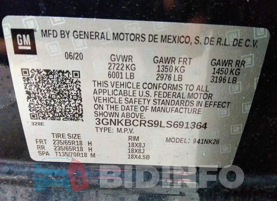 3GNKBCRS9LS691364 Photo# 9