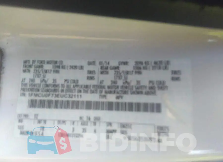 1FMCU0F73EUC32111 Photo# 9