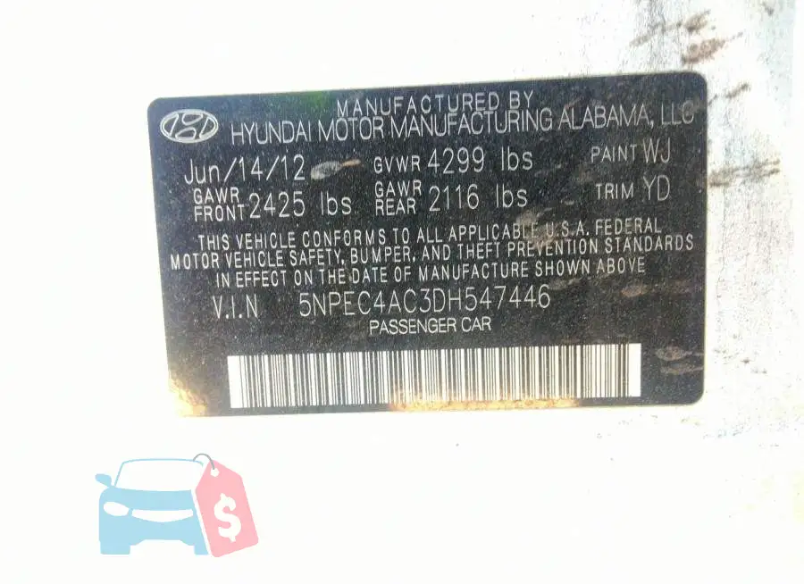 5NPEC4AC3DH547446 Photo# 9