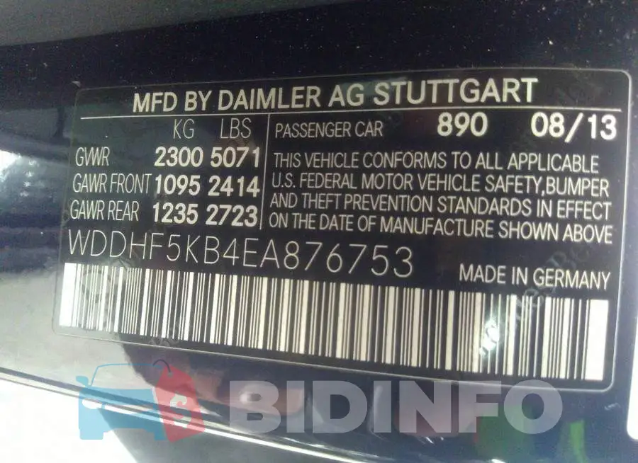 WDDHF5KB4EA876753 Photo# 9